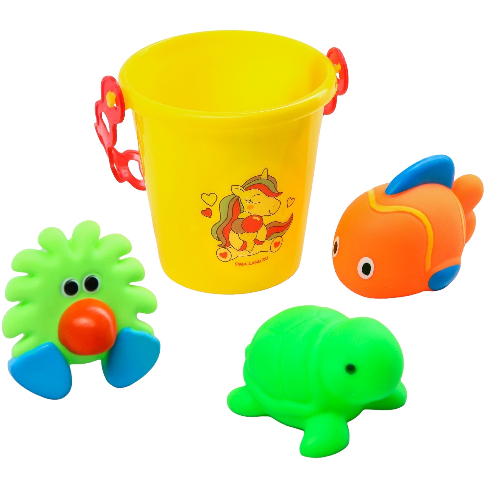 Набор для купания (резиновые игрушки, ведерко)