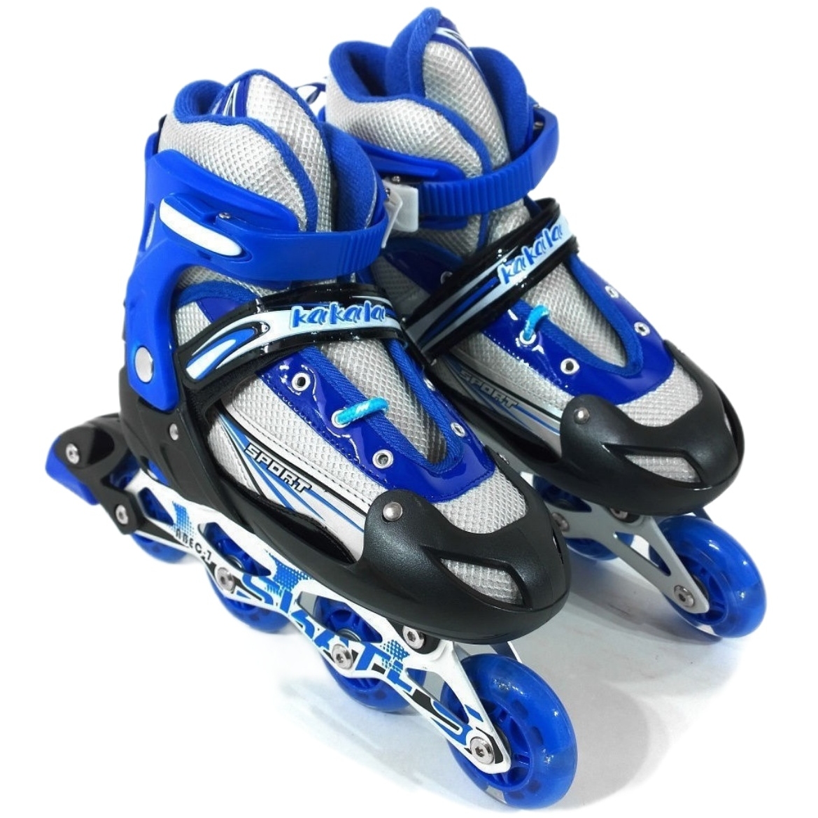 Роликовые коньки синие размер M (35-38) DJS-905 PU