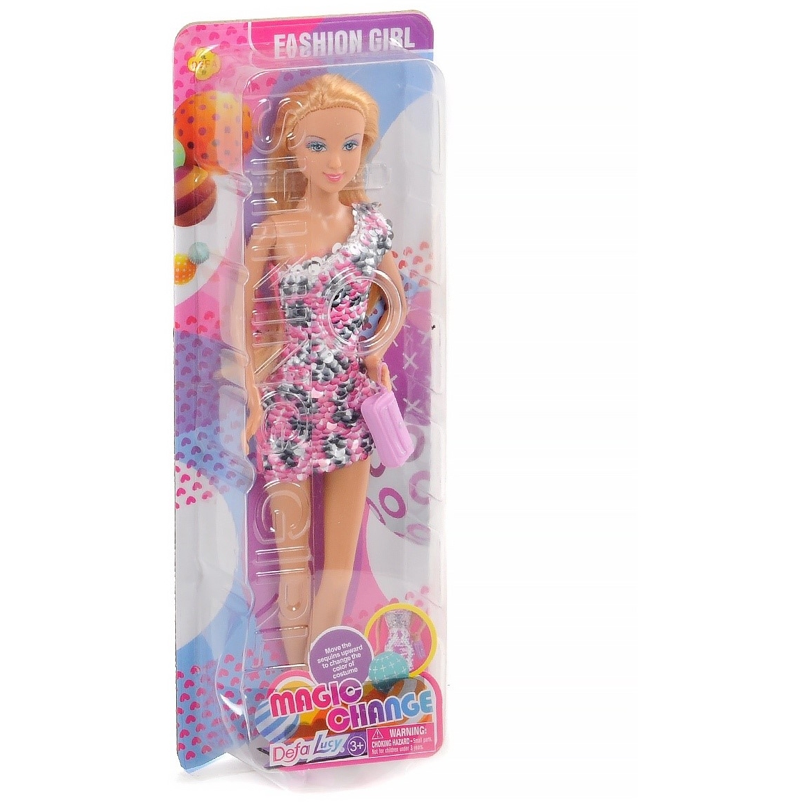 Кукла "Дефа Люси" в блестящем платье (сумочка, 29 см)