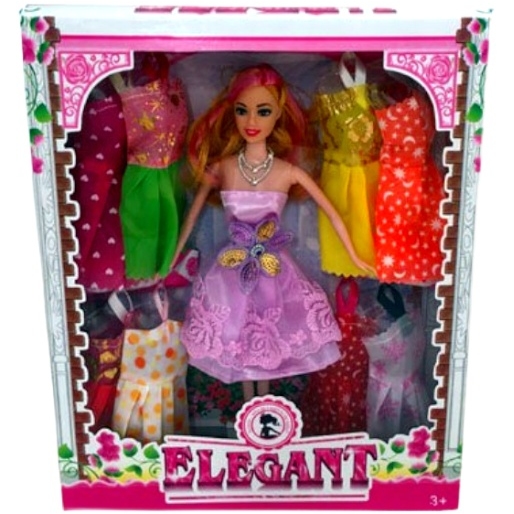 Кукла "Элегант" с набором одежды (8 платьев, 29 см)