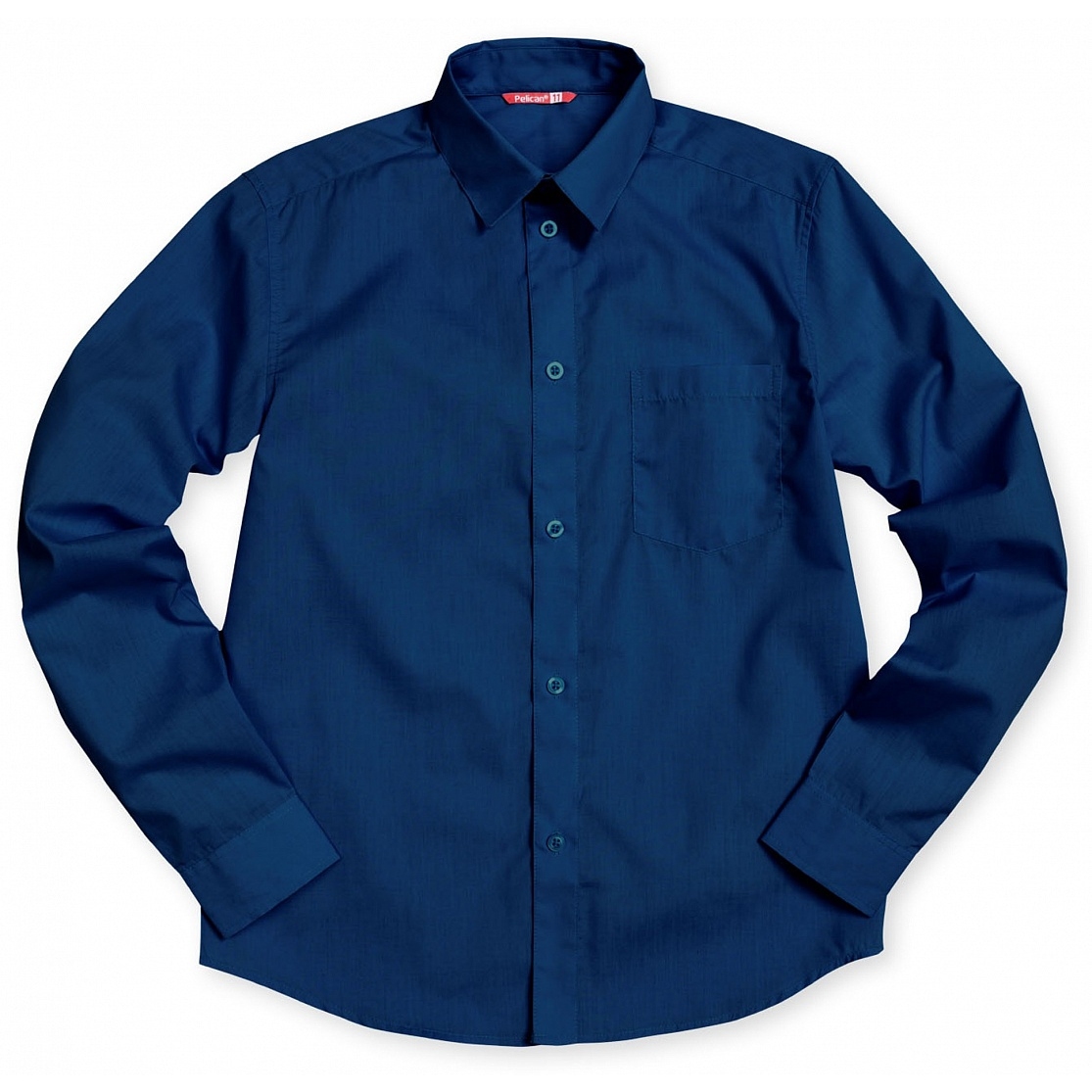 Рубашка д/м 134 Синяя на пуговицах BWCJ7046/синий(41)