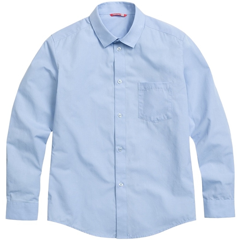 Рубашка д/м 122 Голубая на пуговицах BWCJ7046/голубой(9)