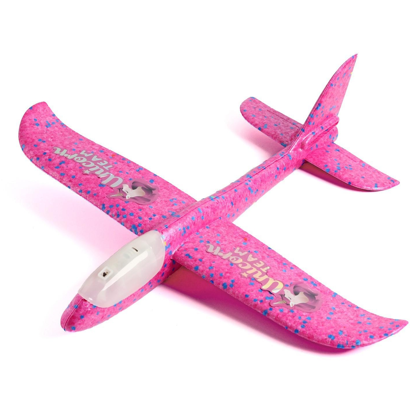 Самолет Unicorn team (35х37 см, розовый, диодный)