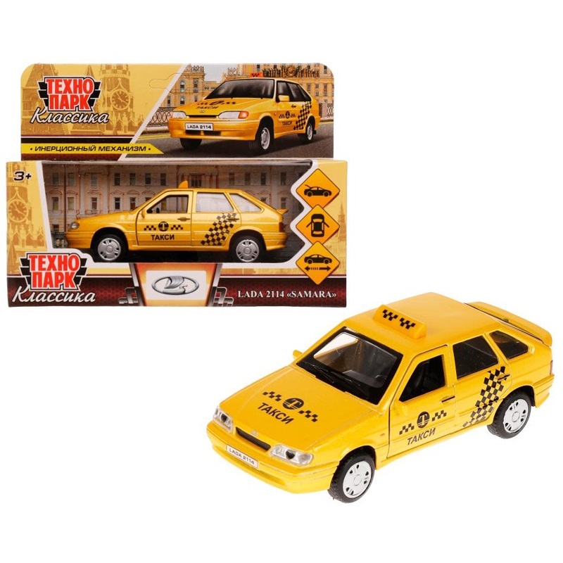 Машина Технопарк LADA-2114 Samara Такси (12 см)