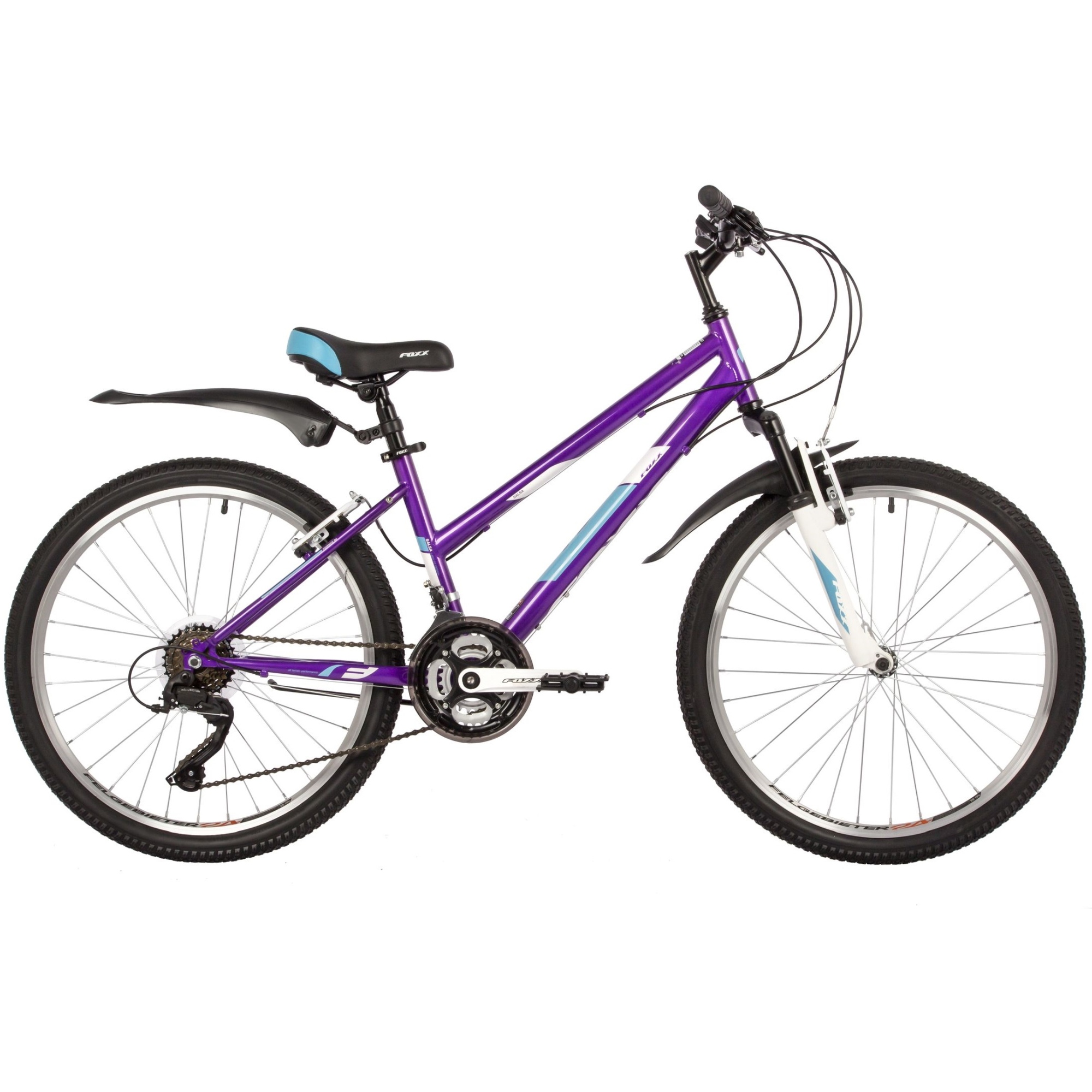 Велосипед 24" Foxx Salsa (фиолетовый, 18 скоростей)