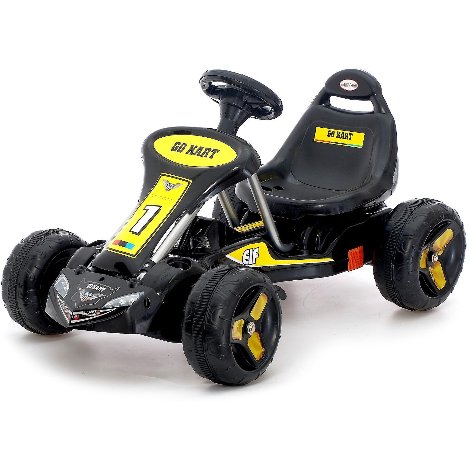 Детский веломобиль Go Kart (черный)