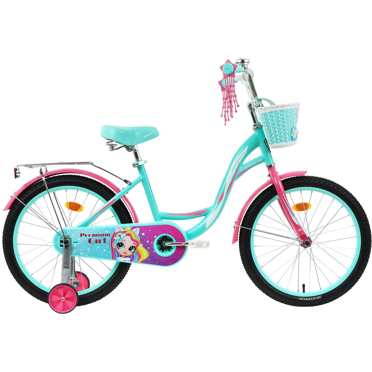 Велосипед 20" Graffiti Premium Girl (бирюзовый/розовый)