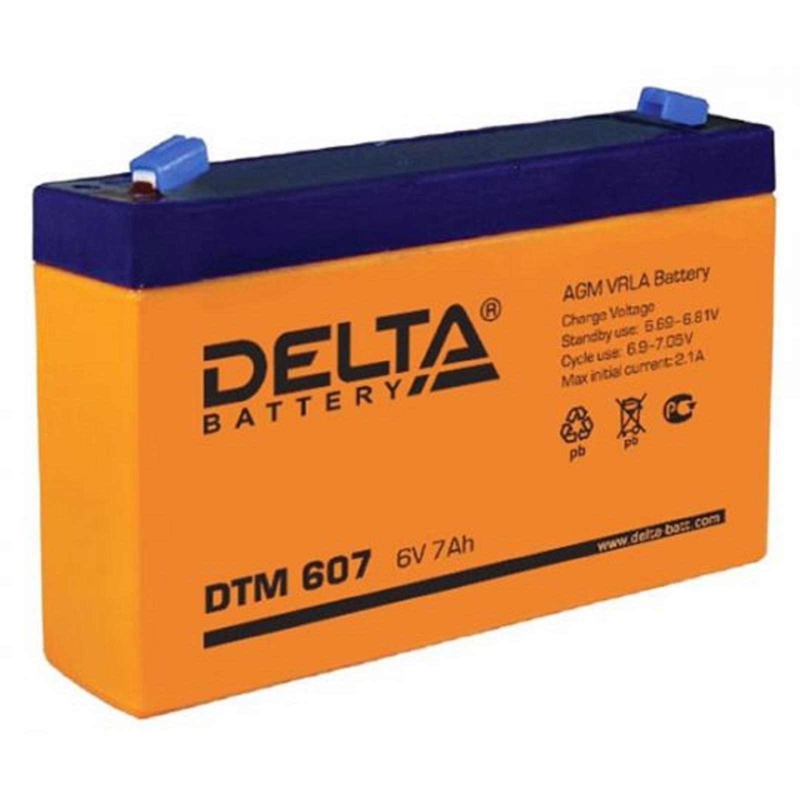 Аккумуляторная батарея Delta 7 Ач 6 Вольт DTM 607 1733680