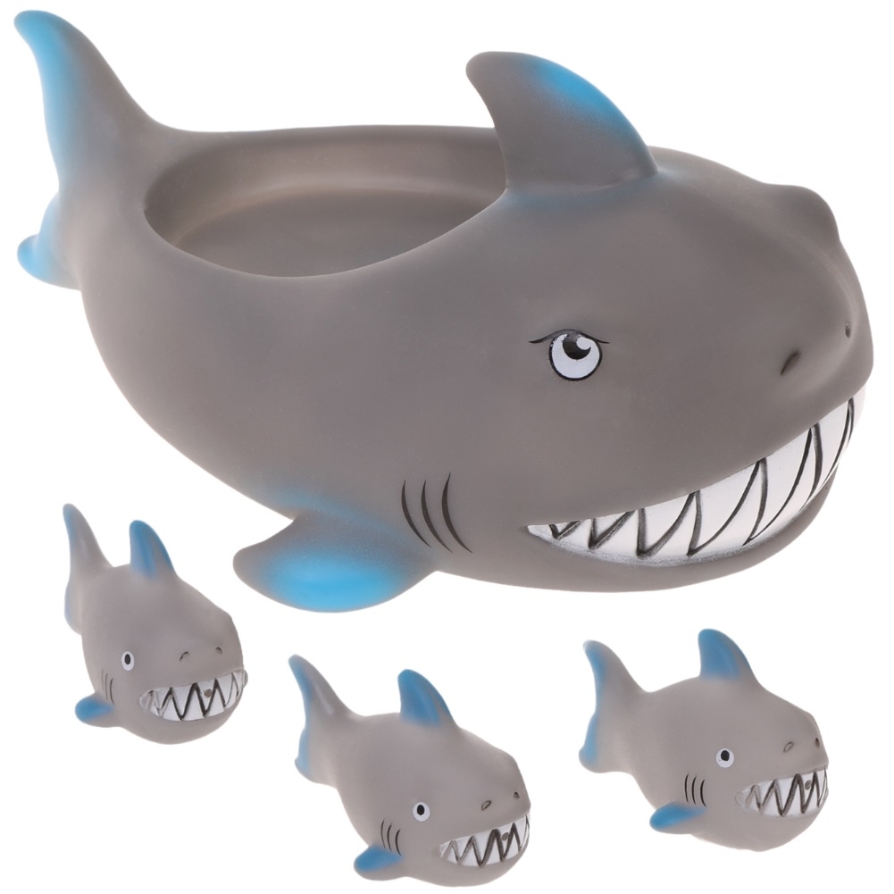 Набор игрушек для купания Акулы, 4 шт, сетка M7339-6