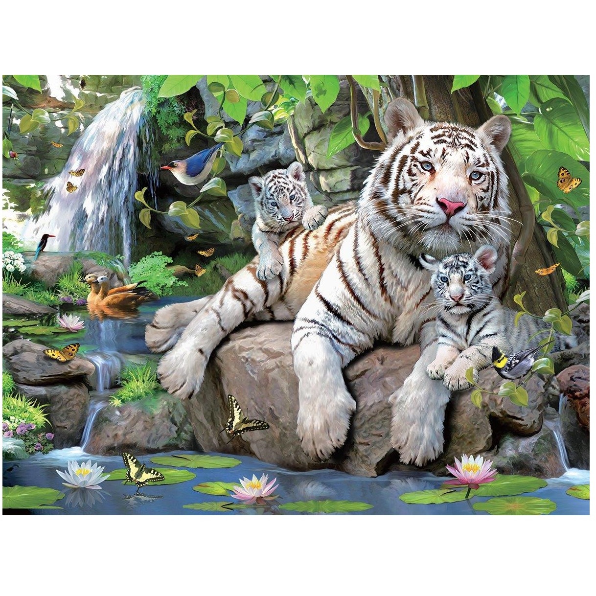 Пазлы 3D "Белые тигры Бенгалии" (100 эл.)