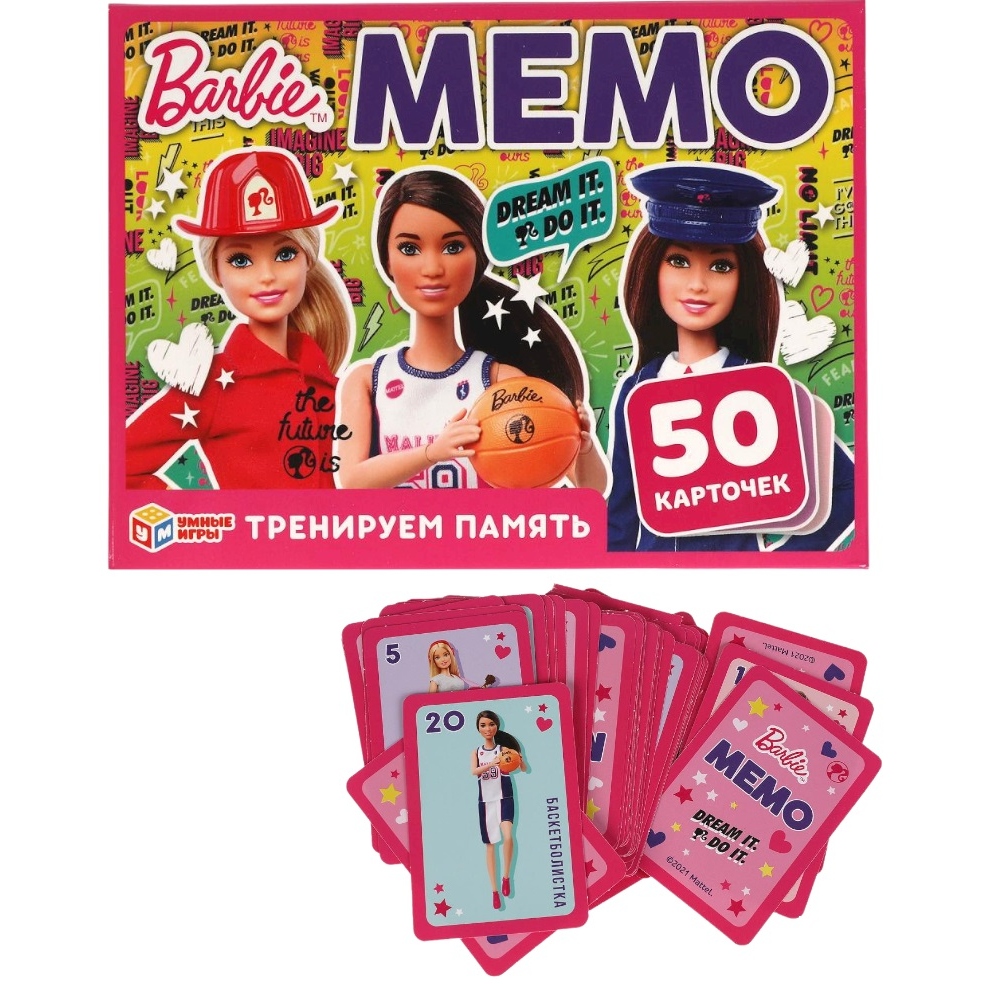 Карточная игра Умные игры "Барби. Мемо" (50 шт)