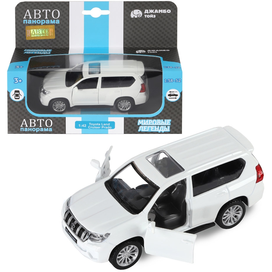 Машинка Автопанорама Land Cruiser Prado (белый, 11.5 см)