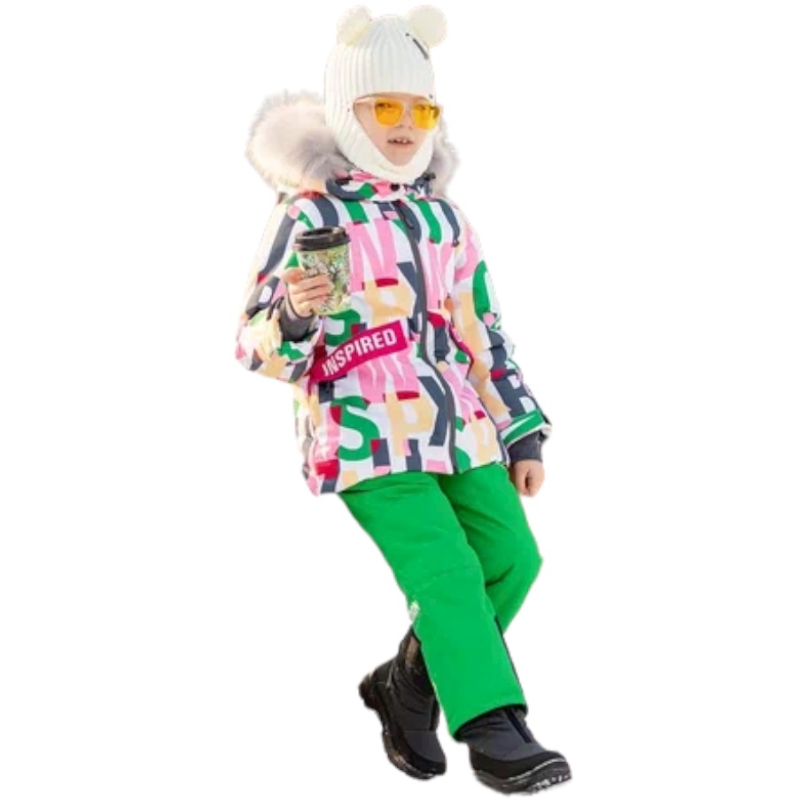Комплект д/д 140 "Зарина" DREAMING +горнолыжные очки мультиколор/зеленый (зима) 125-23з-1