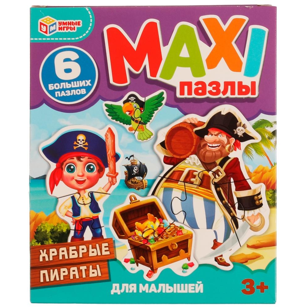 Макси-пазлы "Храбрые пираты" (6 пазлов, 18 эл.)