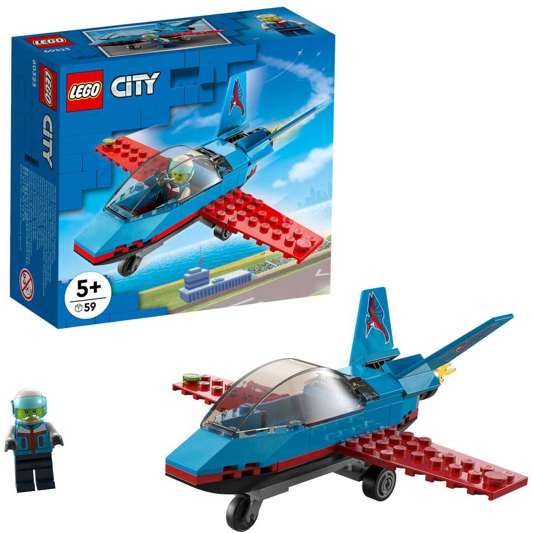 Конструктор Лего City "Трюковый самолёт" (59 эл.) 60323
