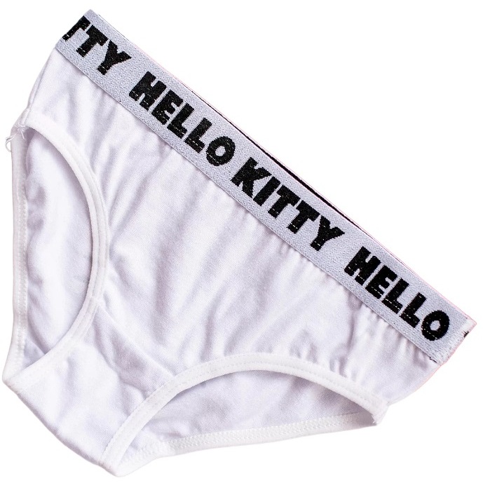 Трусы д/д 116 HELLO KITTY на широкой резинке белый 012_НБО22