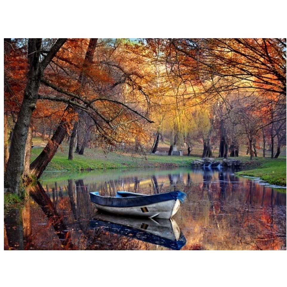 Алмазная мозаика "Осенний спокойный пейзаж" (30х40 см)