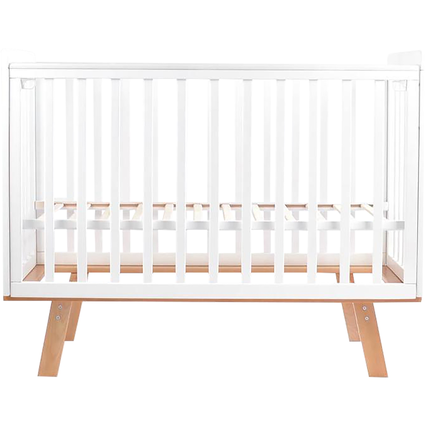 Кровать детская Indigo Style (массив березы, белый-натуральный) IN-01