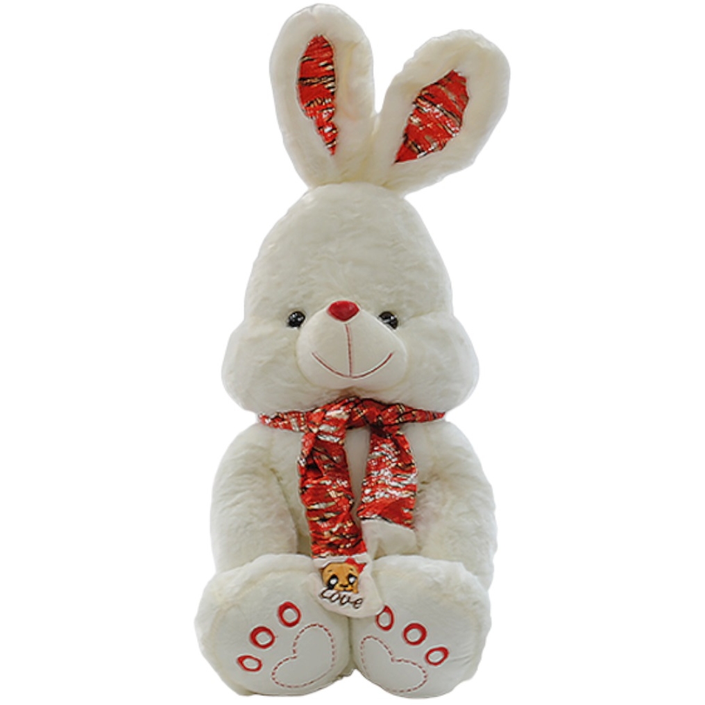 Мягкая игрушка "Заяц с шарфом" № 1 (30x50x40 см)
