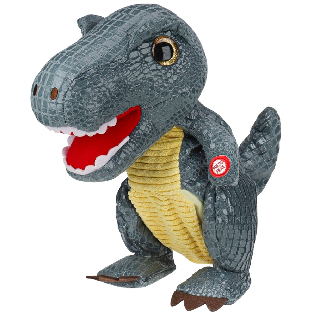 Интерактивная мягкая игрушка "Динозавр" (14х24х26 см, рычит)