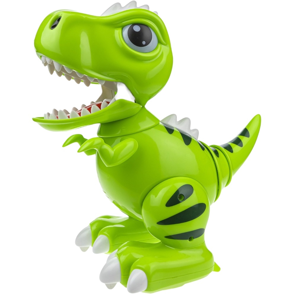Интерактивный динозавр Robo Pets "Т-РЕКС" с пультом (зеленый, свет, звук, движение)