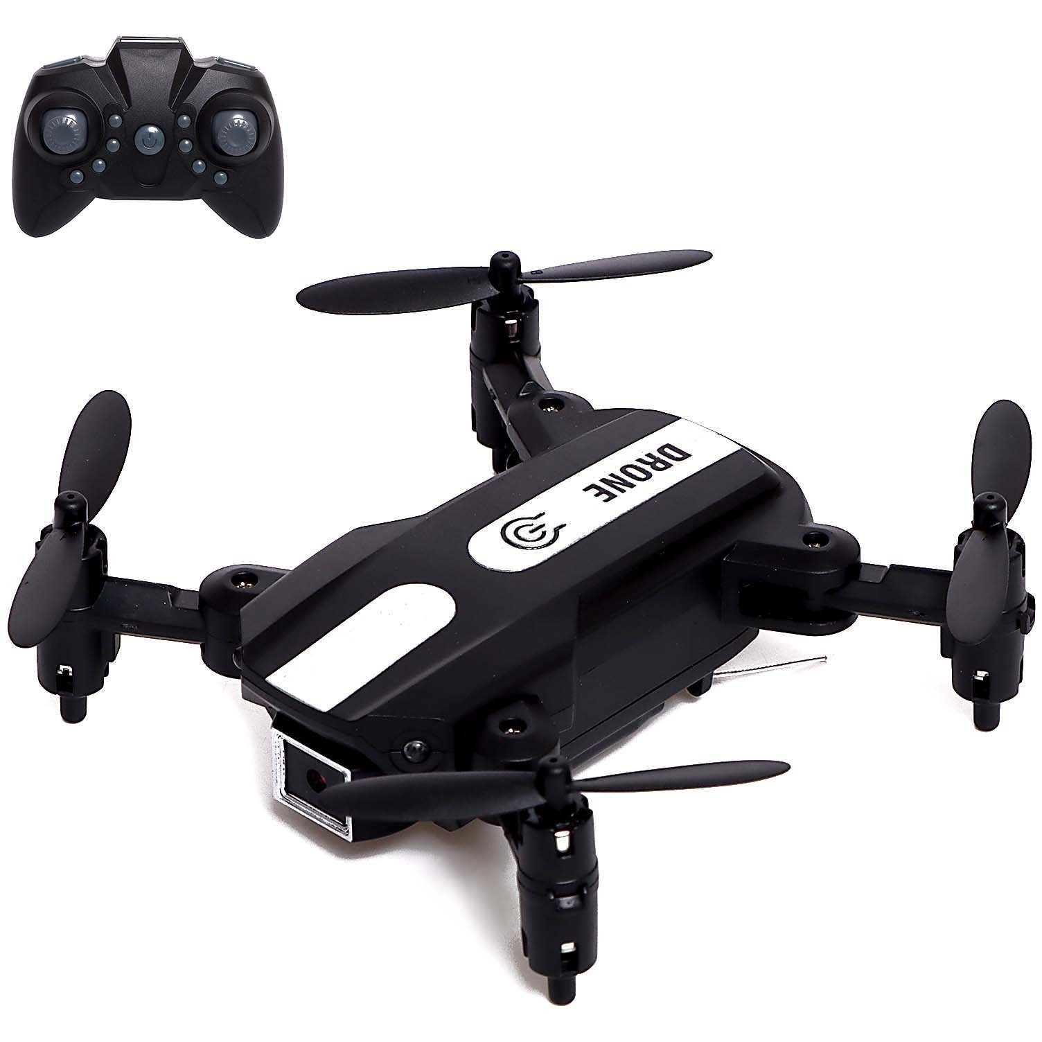 Квадрокоптер Flash Drone (камера 480P, Wi-FI, черный, 15х15 см)