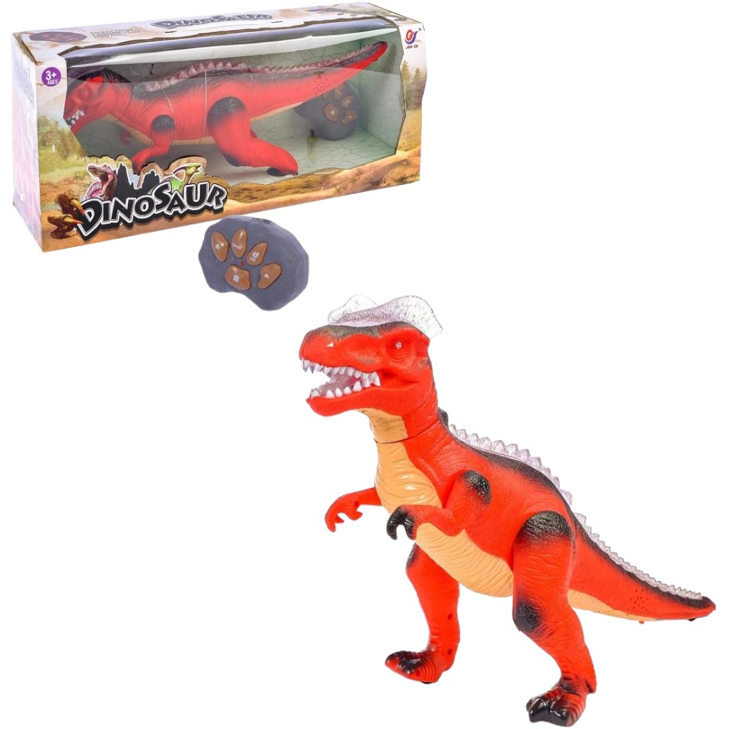Динозавр с пультом T-Rex (свет, звук, красный, 32 см)