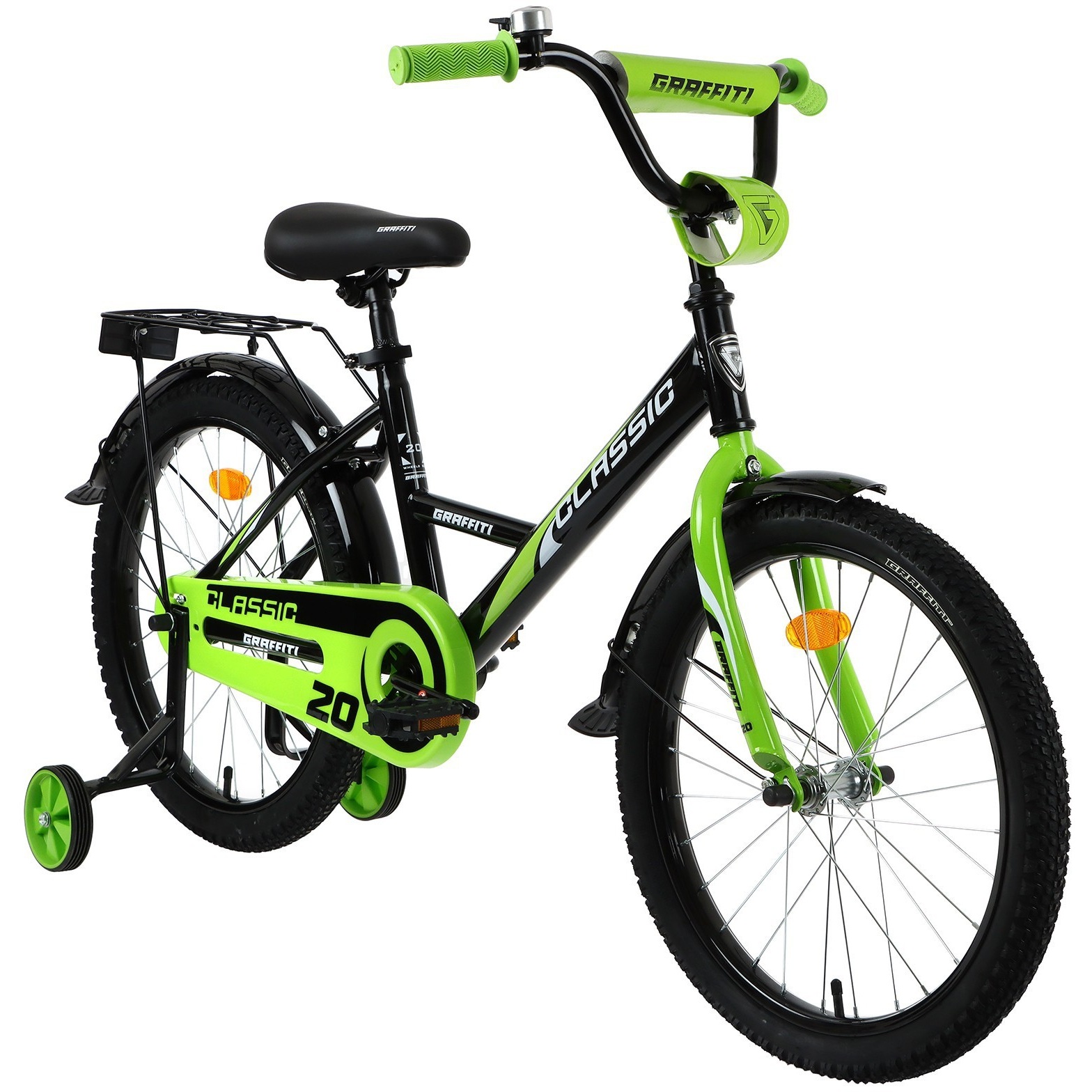 Велосипед 20" Graffiti Classic (черно-зеленый)