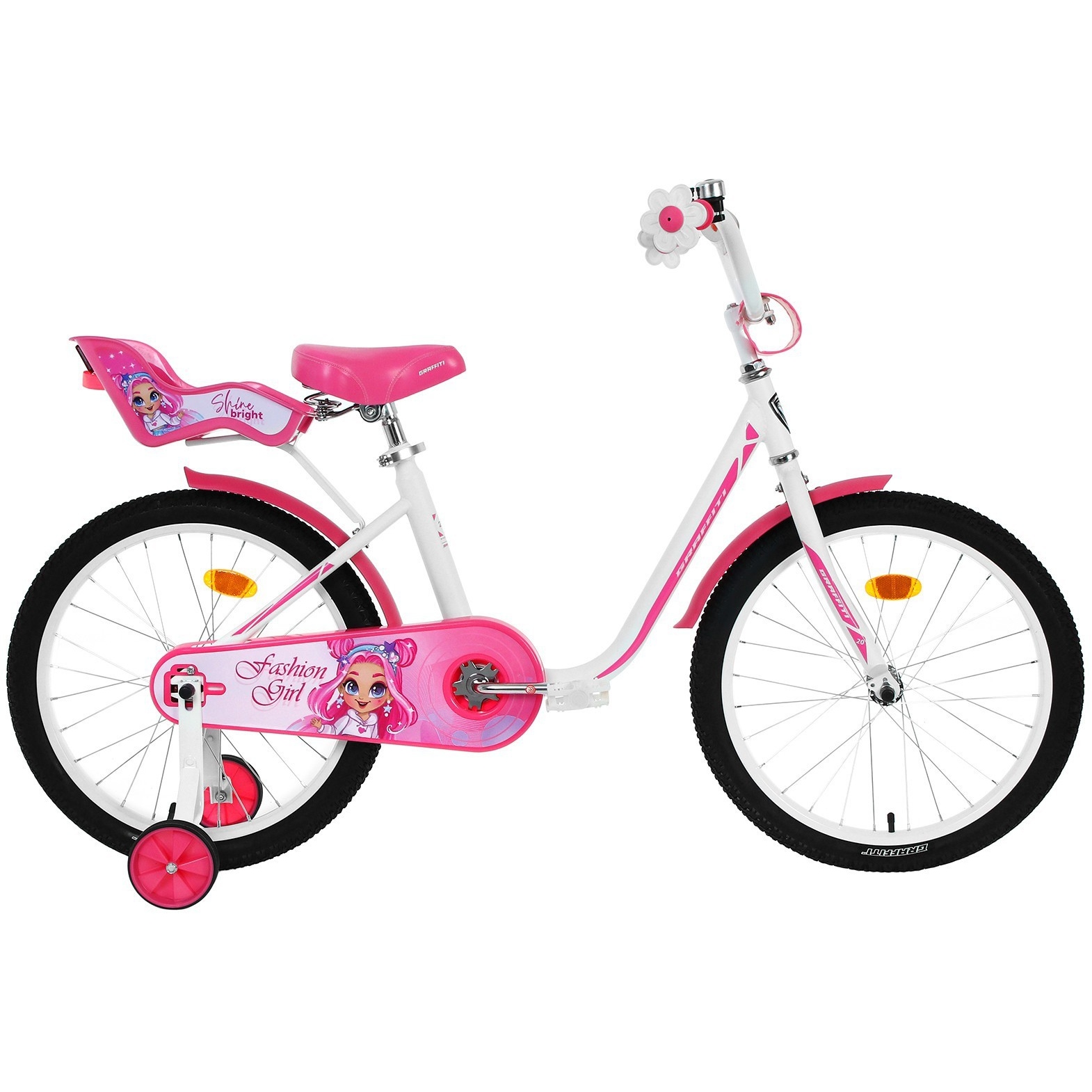 Велосипед 20" Graffiti Fashion Girl (белый/розовый)