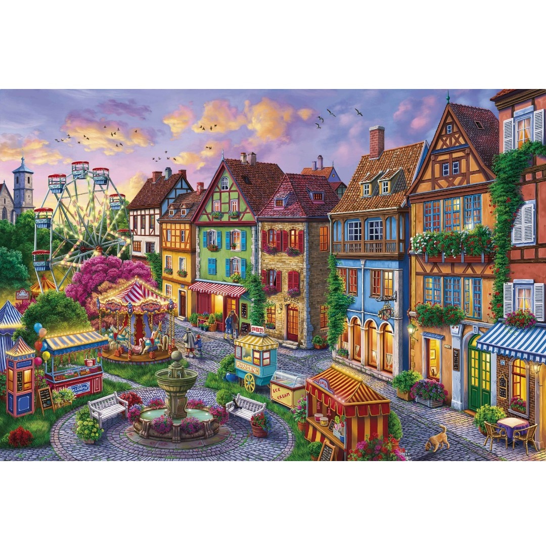 Картина по номерам "Городской парк развлечений" (18 цветов, 30х40 см)