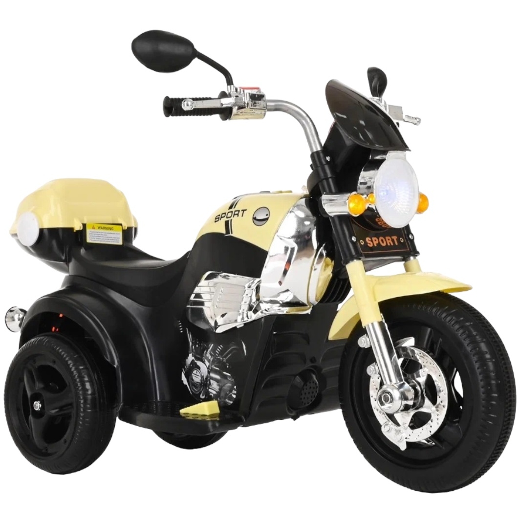 Электромотоцикл (свет, звук, желтый) X-818
