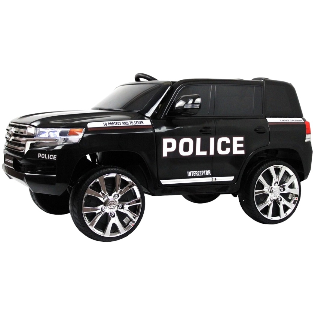Электромобиль Toyota Land Cruiser 200 Полиция (черный) JJ2022