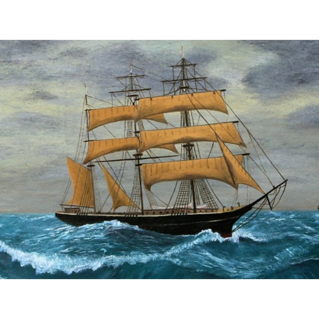 Алмазная мозаика "Одинокий корабль" (30х40 см) AC34051
