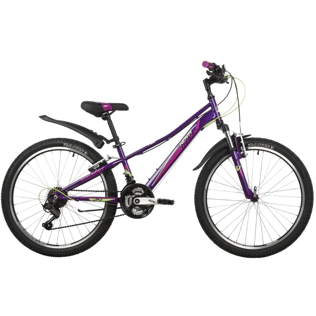 Велосипед 24" Novatrack Valiant (фиолетовый, 18 скоростей)