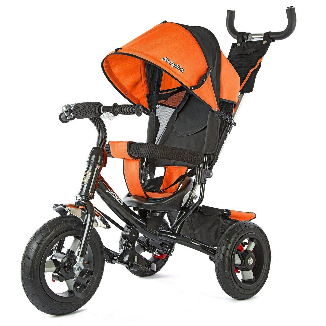 Велосипед трехколесный Moby Kids Comfort (оранжевый, надувные колеса)