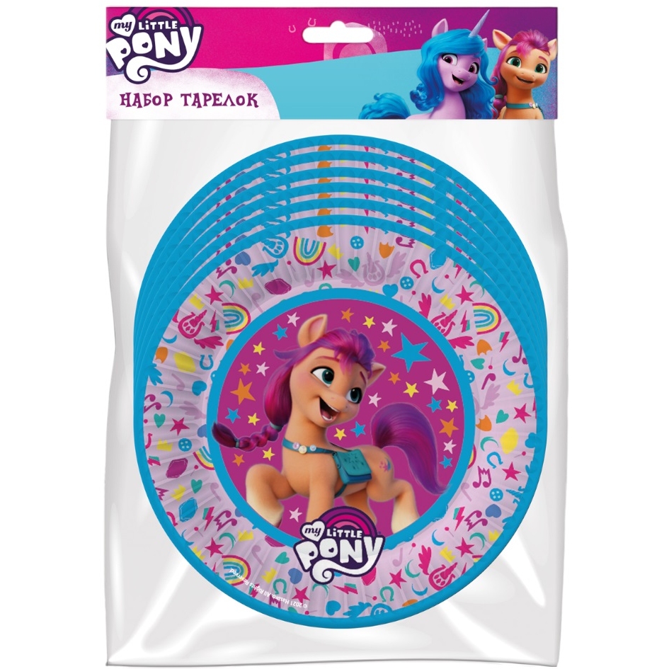 Набор бумажных тарелок My Little Pony (6 шт, Д=180 мм) 299025