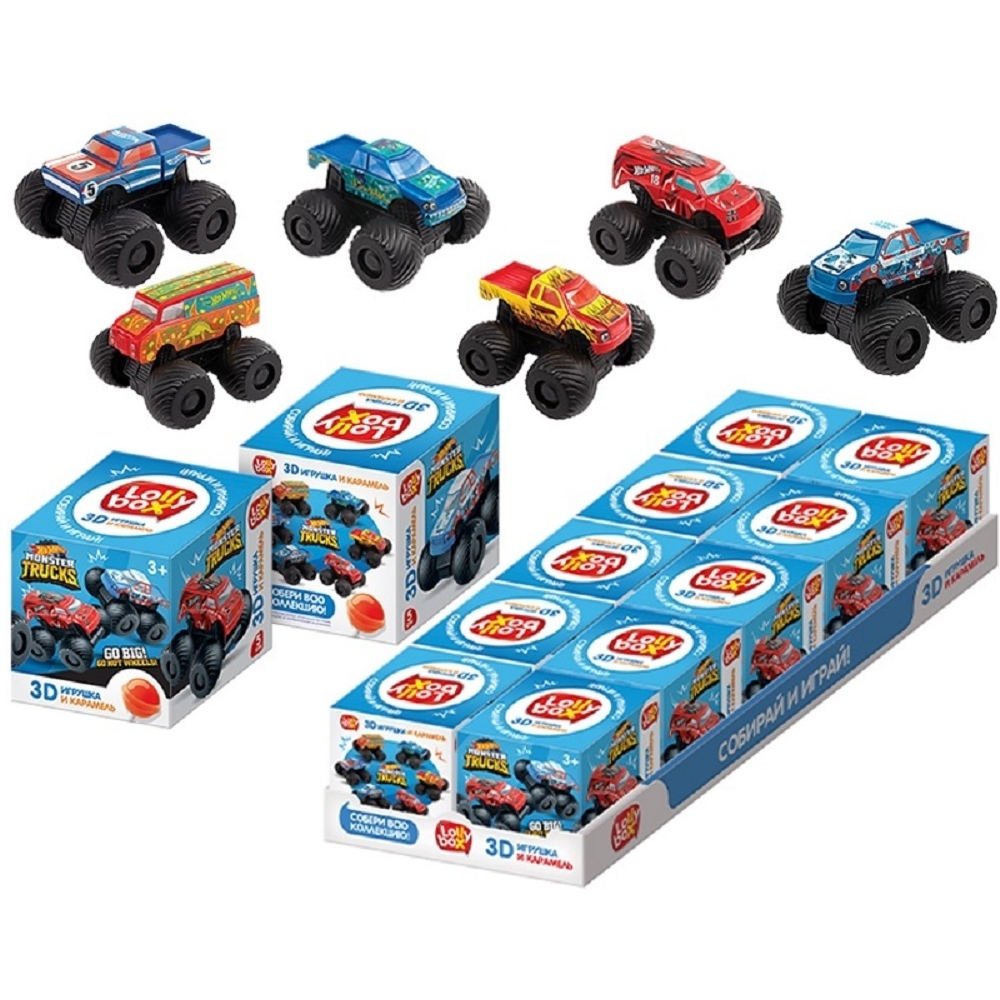 Карамель на палочке Конфитрейд Lolly Box Hot Wheels с игрушкой (11.4 г.) УТ42130