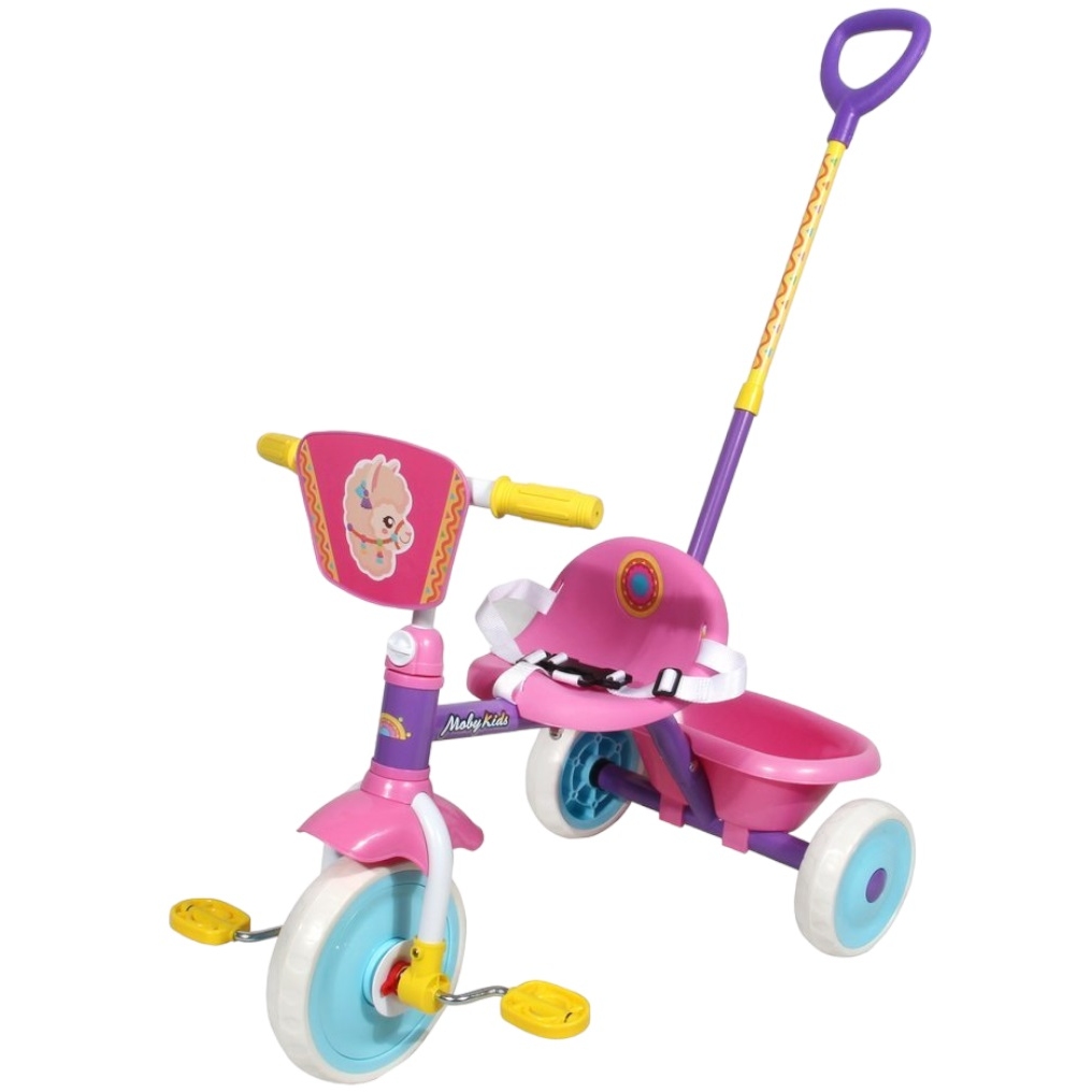 Велосипед трехколесный Moby Kids "Альпака" (розовый, колеса eva)