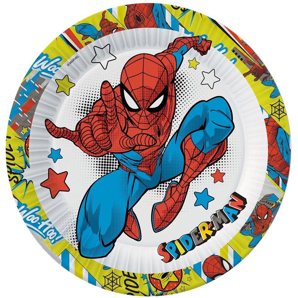 Набор бумажных тарелок "Человек-паук" (6 шт, Д=180 мм) 300438