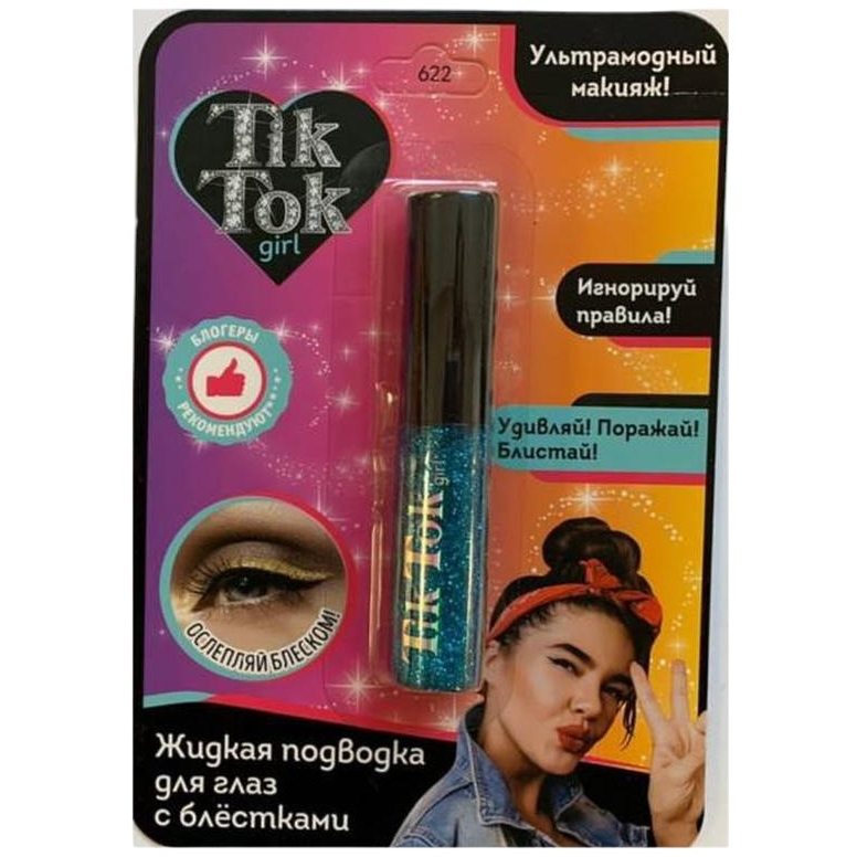 Подводка для глаз синяя, с блестками TIK TOK GIRL в кор.48*12шт YL61624ТТG