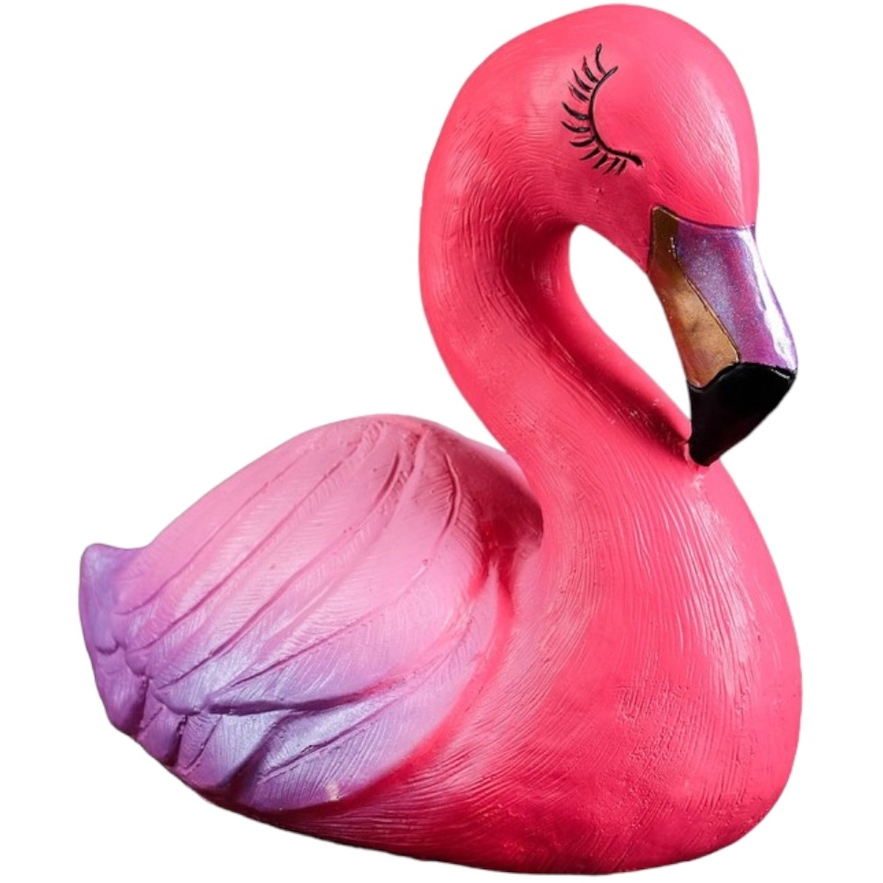 Копилка "Фламинго большой" (розовый с фиолетовым, 24 см) 4849263