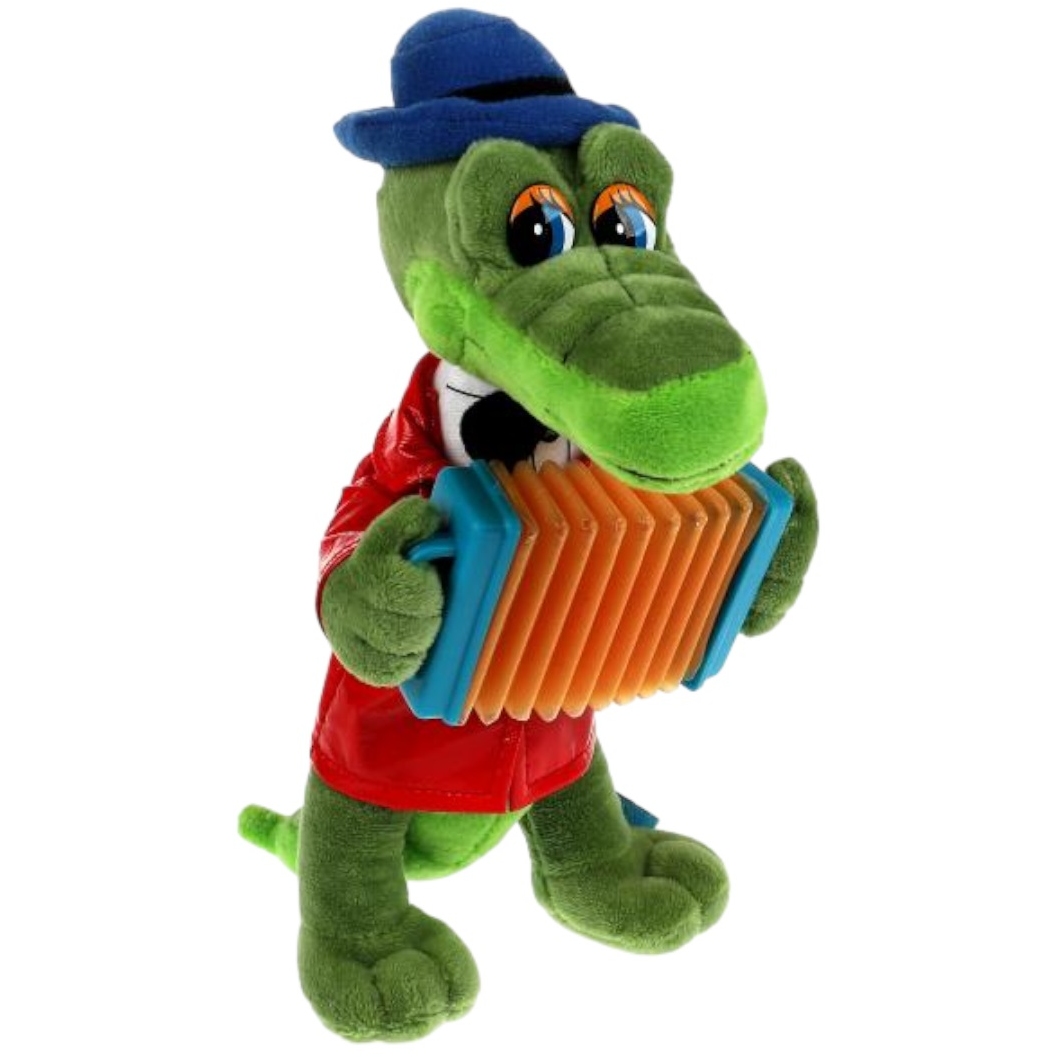 Мягкая игрушка "Мульти-пульти" Крокодил Гена с аккордеоном (21 см, звук) V4065221М
