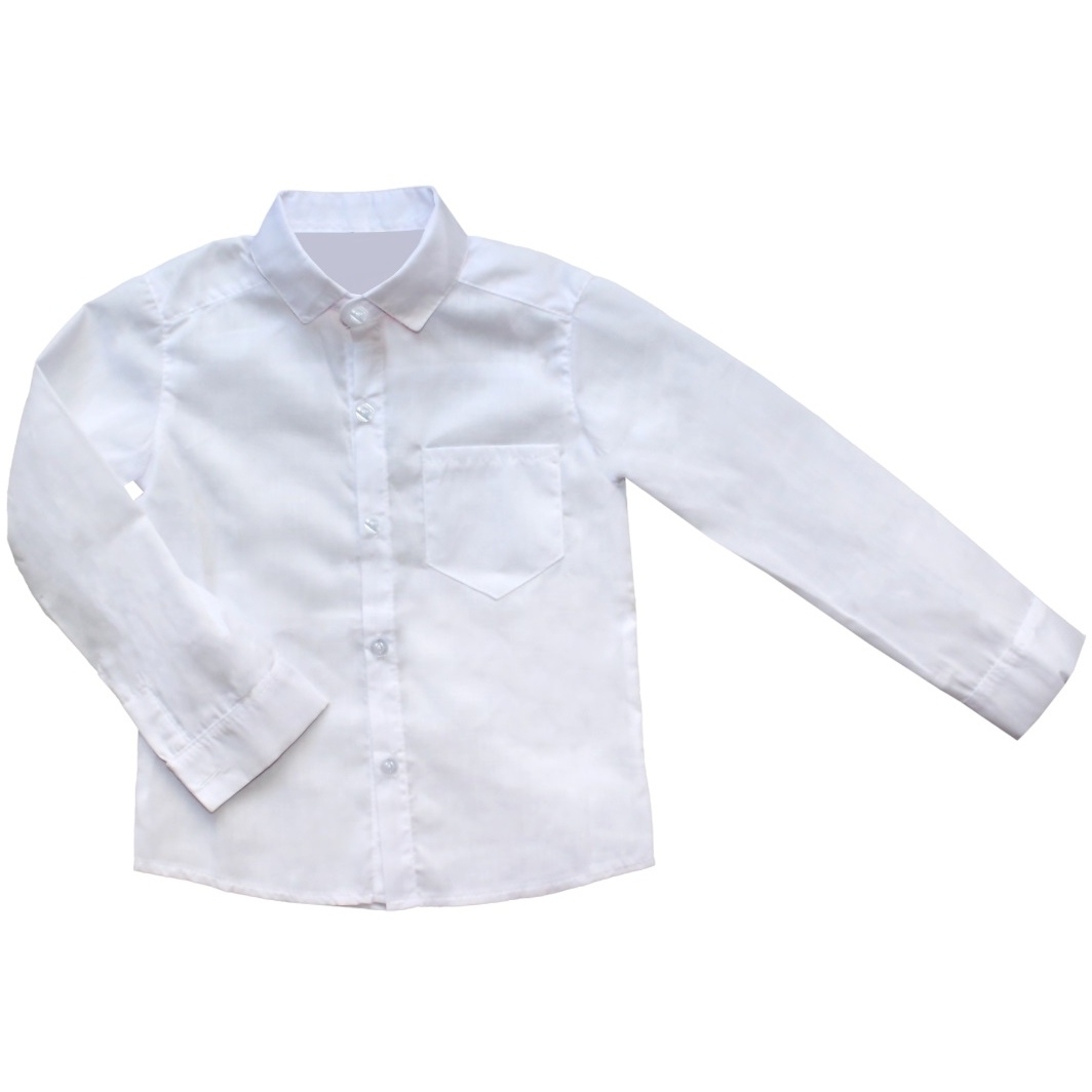 Рубашка д/м 140-146 Белая на пуговицах 3956