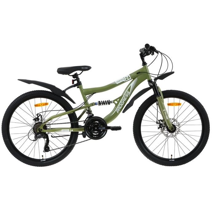 Велосипед 24" Progress Vertex FS MD RUS (хаки, 21 скорость)