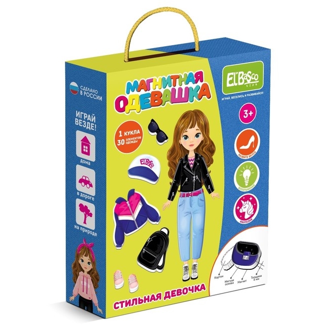 Магнитная игра-одевашка Стильная девочка ET05-007