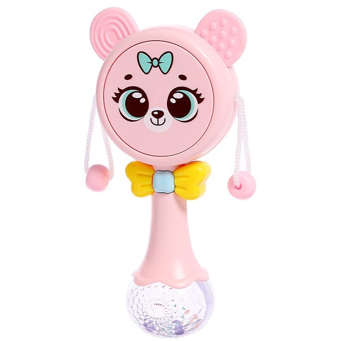 Музыкальная игрушка Zabiaka "Забавный мишутка" (свет, звук, розовый) 9309739