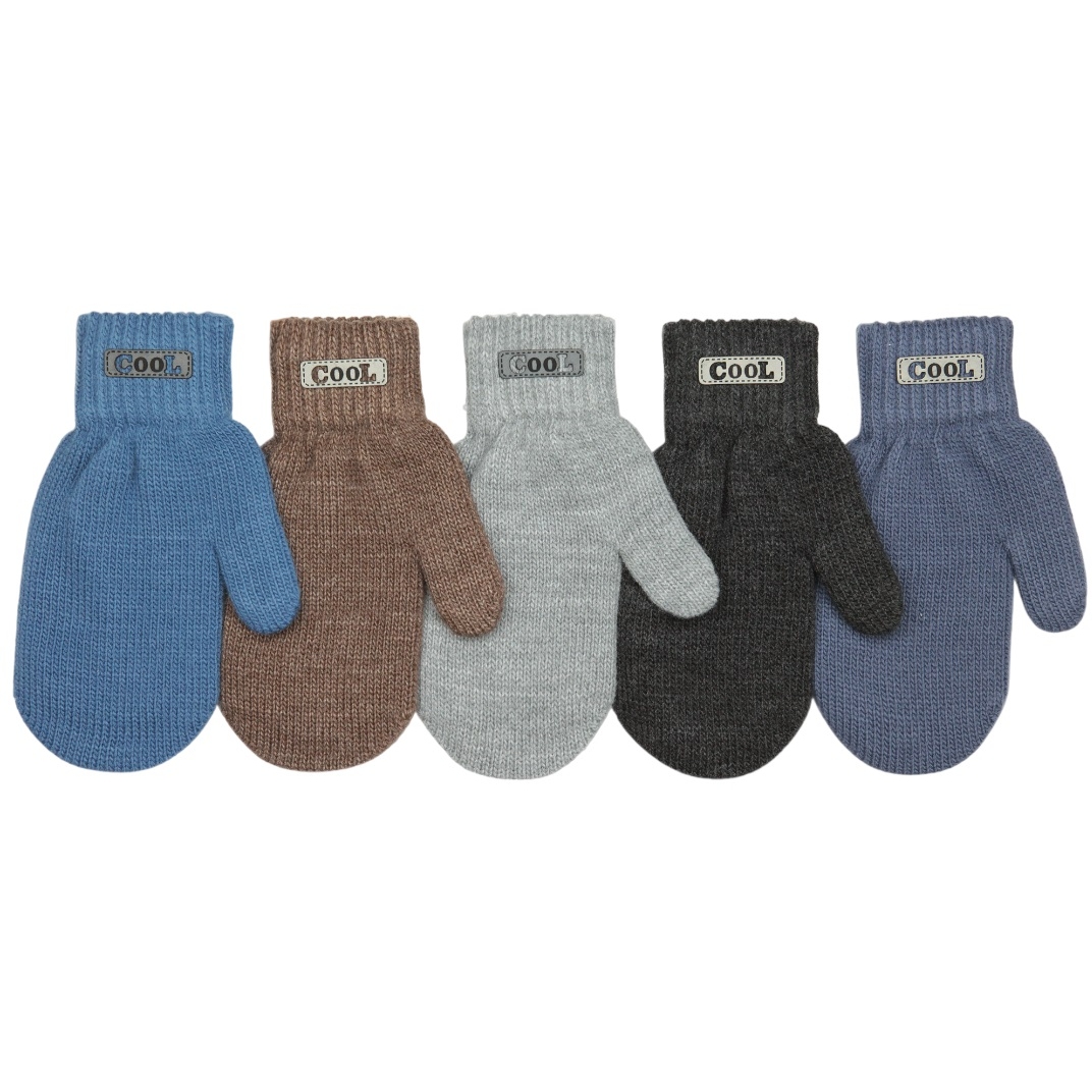 Варежки д/м 134-140 COOL двойные, шерсть (зима) TM-271