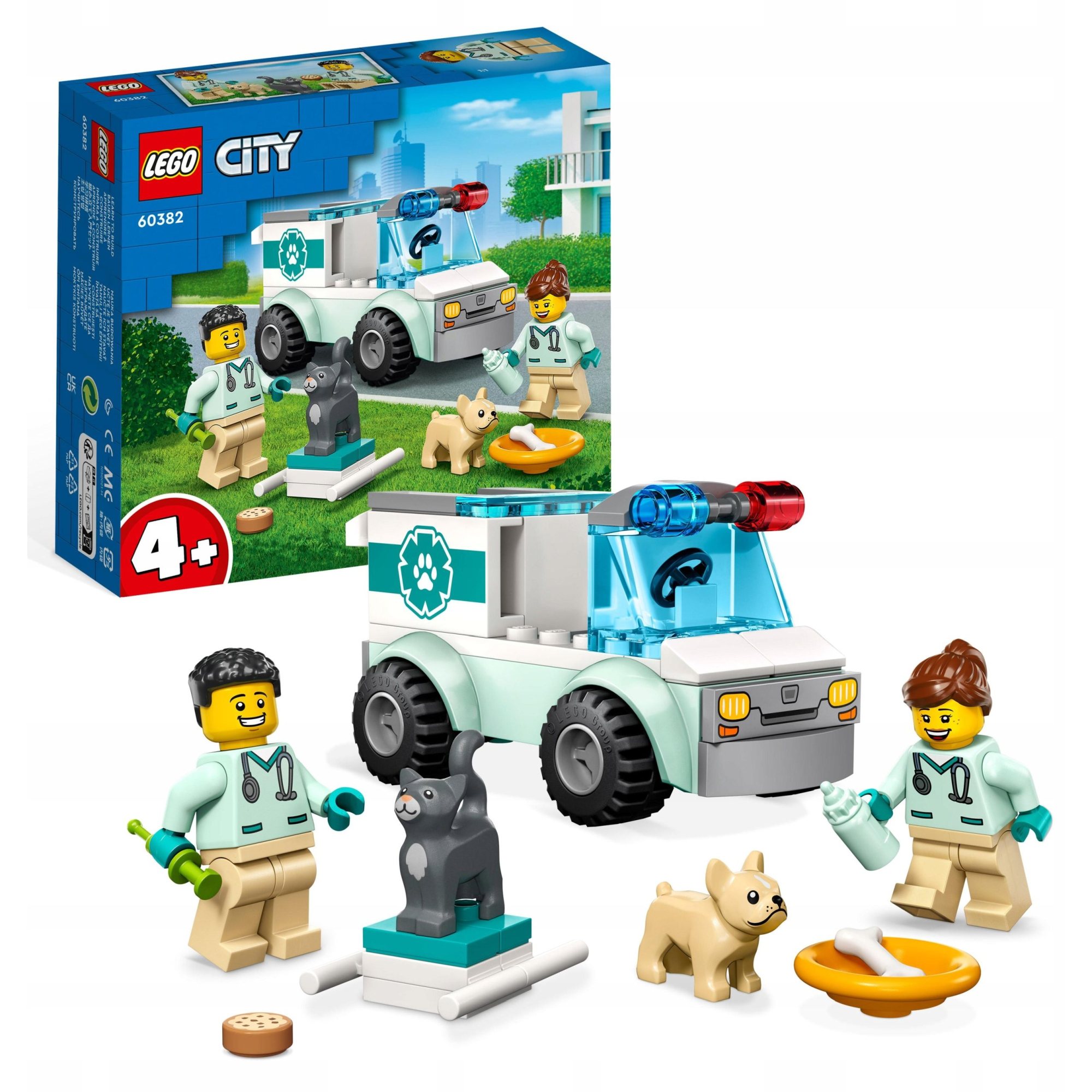 Конструктор Лего City Ветеринарный фургон (58 дет.) 60382