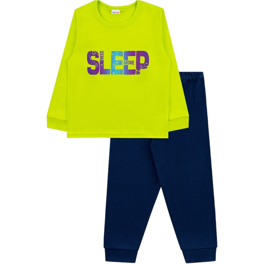 Пижама д/д 104 SLEEP джемпер +брюки салатовый 0936201102