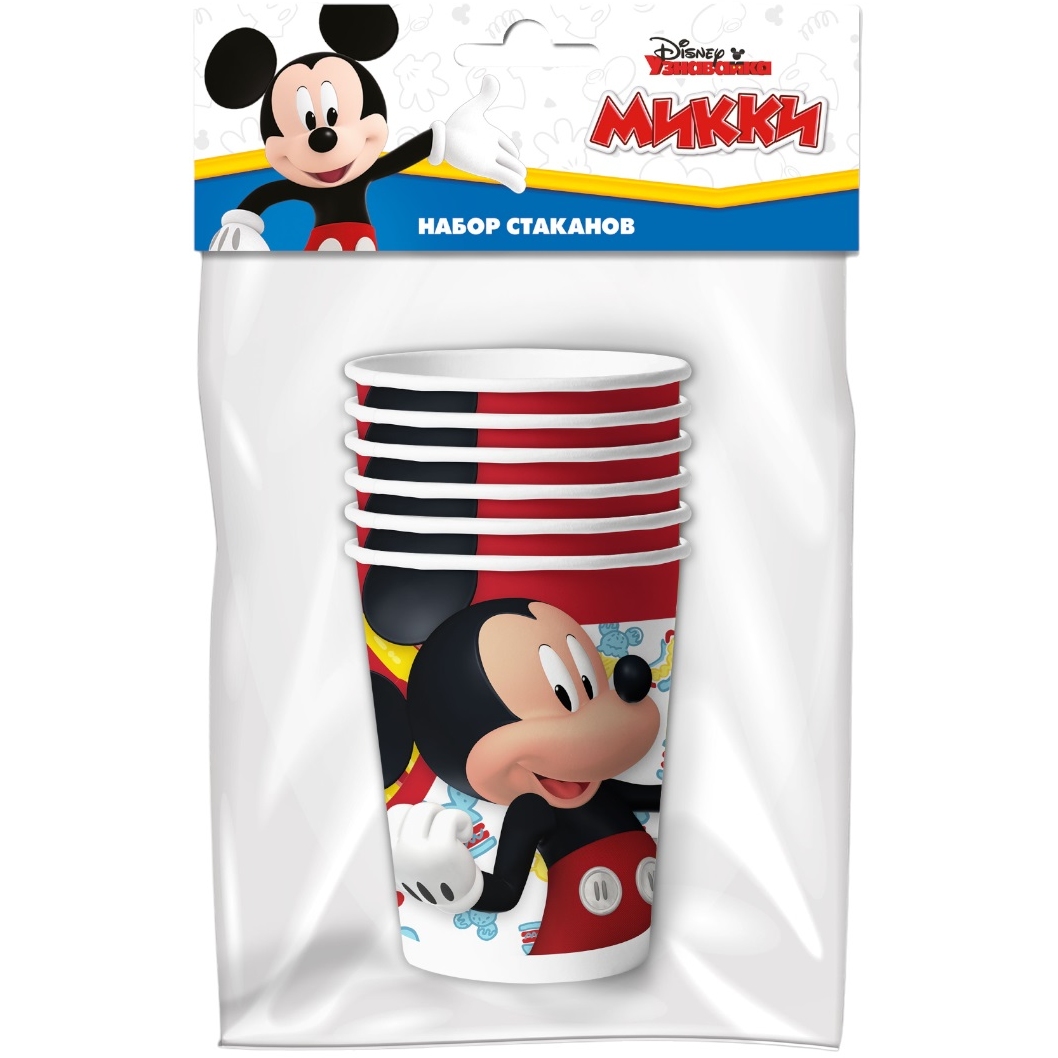 Набор бумажных стаканов Mickey Mouse, 6 шт*250 мл 299221